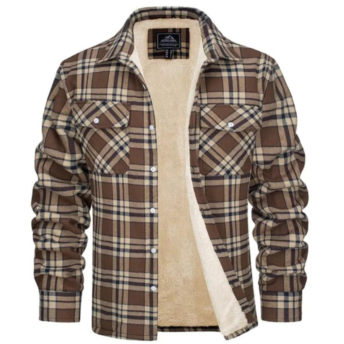 Heren Klassiek Geruite Knopen Jas | Casual Bovenkleding