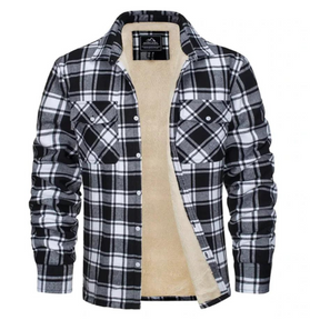Heren Klassiek Geruite Knopen Jas | Casual Bovenkleding