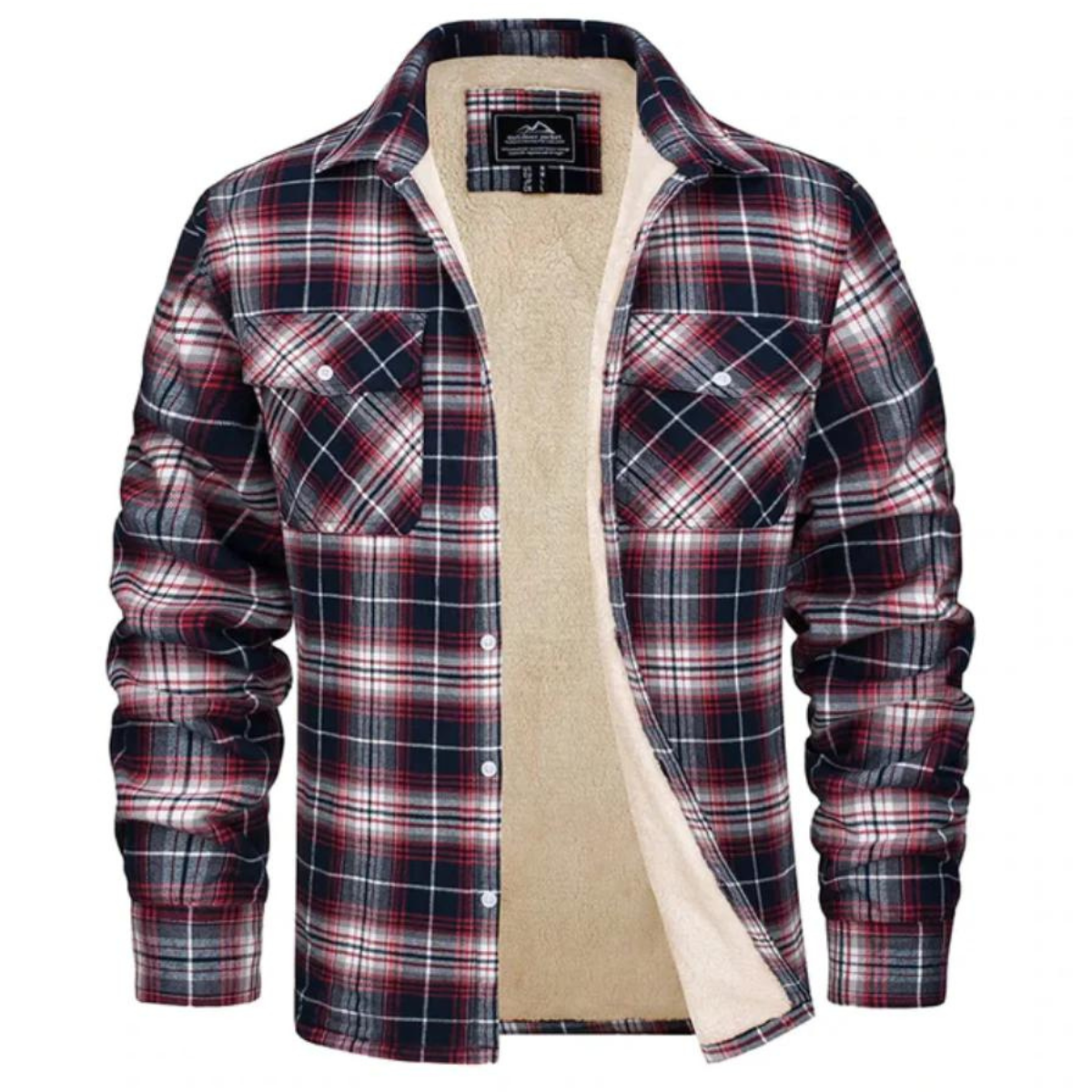 Heren Klassiek Geruite Knopen Jas | Casual Bovenkleding