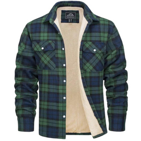 Heren Klassiek Geruite Knopen Jas | Casual Bovenkleding