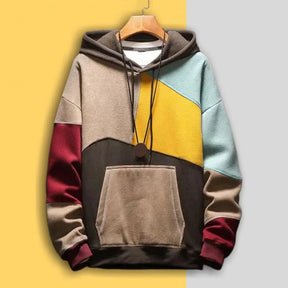 Heren Winter Hoodie met Kleurenblokken | Warme & Casual streetwear-trui