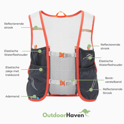 TrailGear - Hardloopvest met 2 zachte flesjes