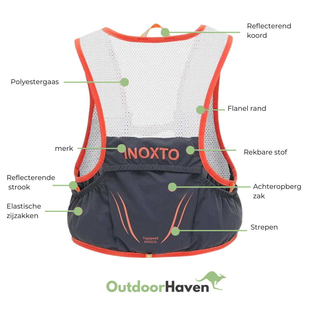 TrailGear - Hardloopvest met 2 zachte flesjes