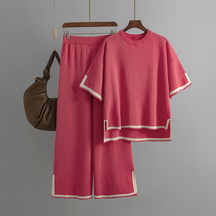 Dames Minimalistisch Tweedelig Set | Ontspannen Comfort