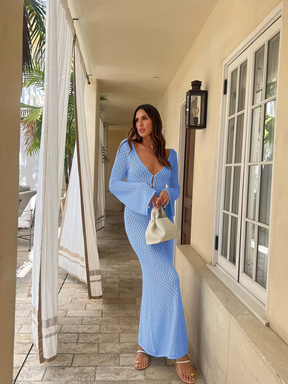 Jenna - Sexy Gehaakte Strandjurk voor de Zomer met Rugloze Stijl