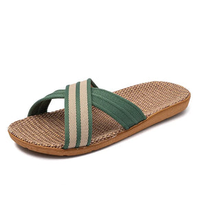 Ella - Comfortabele Handgeweven Slippers met Kruisbanden