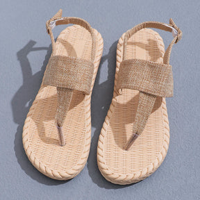 Elena - Handgeweven Boho Sandalen met Verstelbare Bandjes