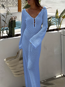 Jenna - Sexy Gehaakte Strandjurk voor de Zomer met Rugloze Stijl