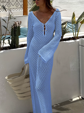 Jenna - Sexy Gehaakte Strandjurk voor de Zomer met Rugloze Stijl