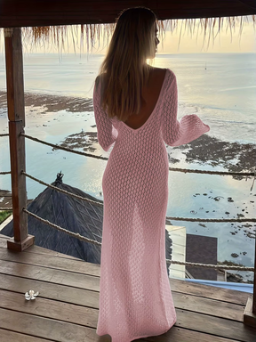 Jenna - Sexy Gehaakte Strandjurk voor de Zomer met Rugloze Stijl