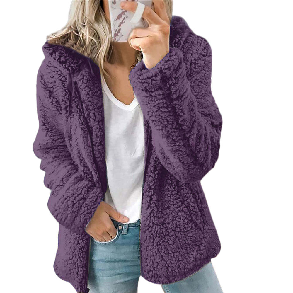 Dames Zachte en Pluizige Jas met Capuchon | Warme en Comfortabele Winterjas