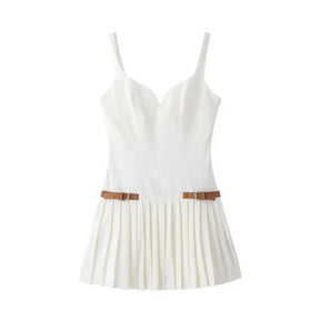 Celeste - Luxe Witte Mini Jurk met Strakke Snit en Chique Details
