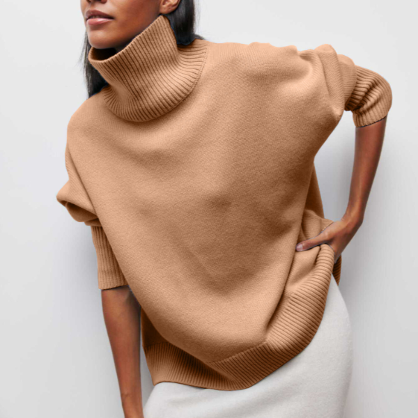 Turtleneck Trui Regular Fit Gebreid voor Dames | Winterwarm en Stijlvol | Zachte en Isolerende Stof