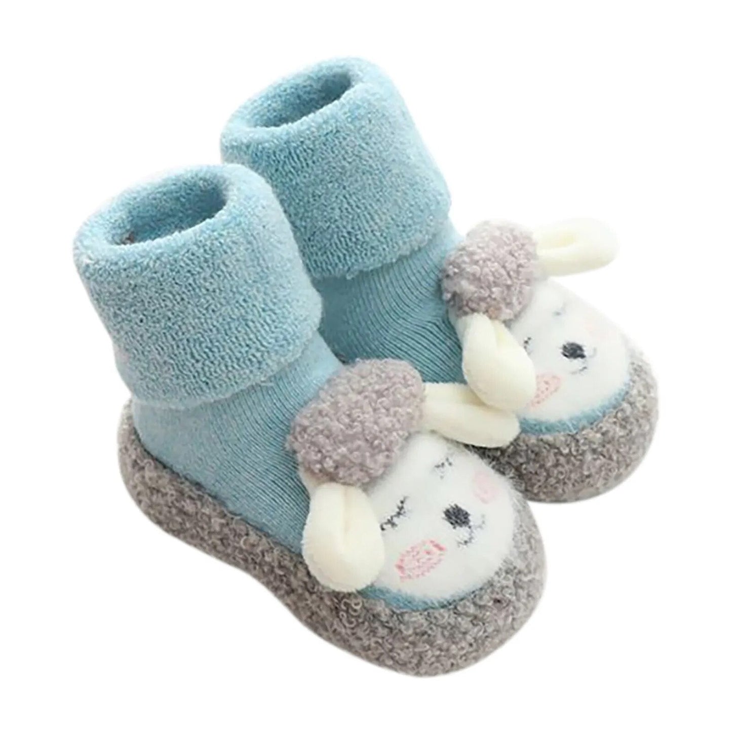 BunnyFeet - Warme Babyslofjes met Schattig Dierenontwerp en Antislip Zolen