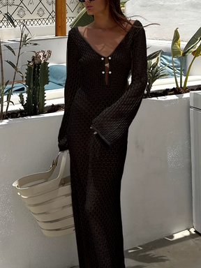 Jenna - Sexy Gehaakte Strandjurk voor de Zomer met Rugloze Stijl