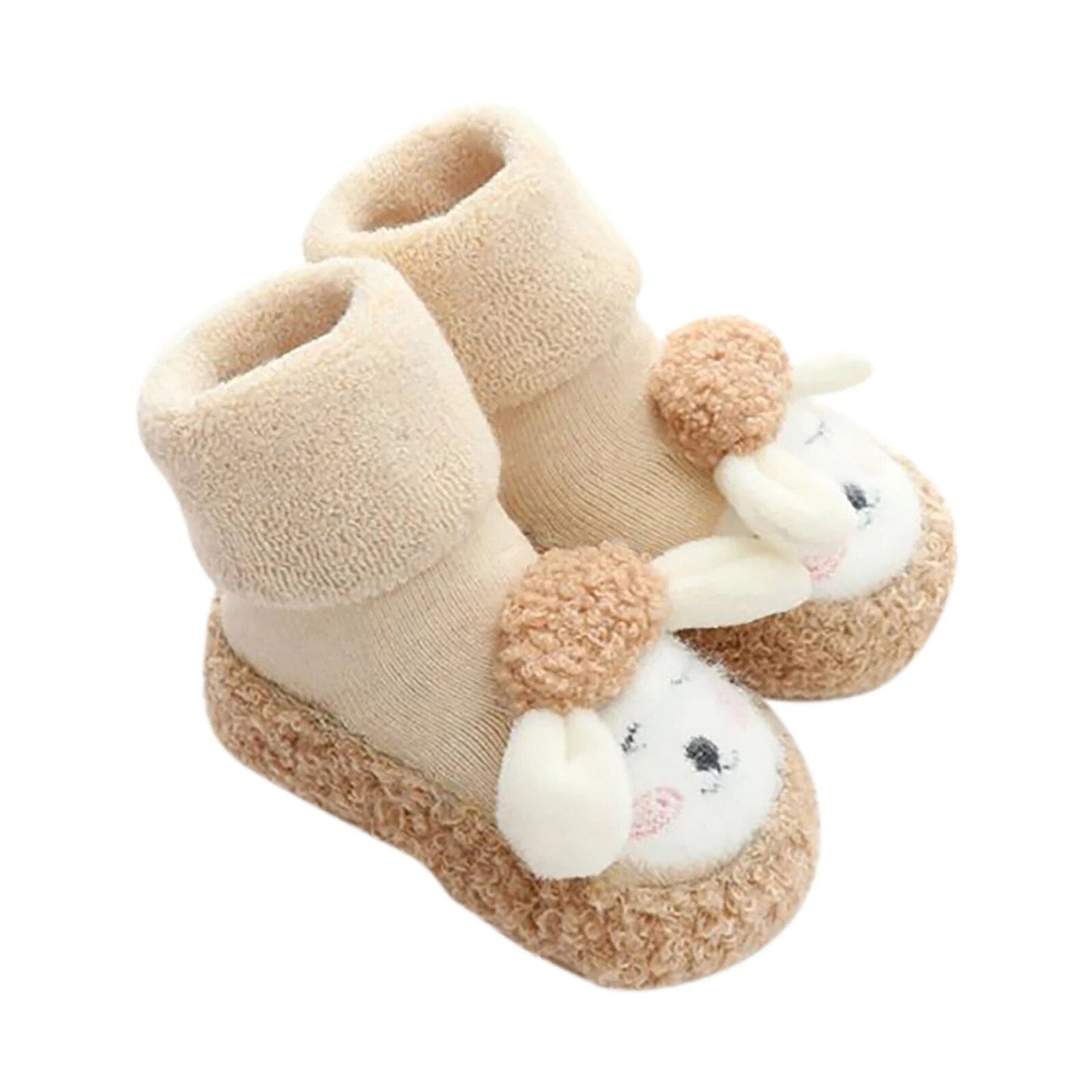 BunnyFeet - Warme Babyslofjes met Schattig Dierenontwerp en Antislip Zolen