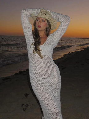 Jenna - Sexy Gehaakte Strandjurk voor de Zomer met Rugloze Stijl