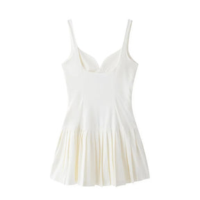 Celeste - Luxe Witte Mini Jurk met Strakke Snit en Chique Details