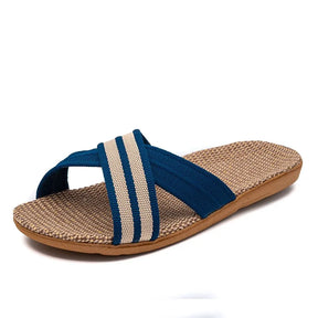 Ella - Comfortabele Handgeweven Slippers met Kruisbanden