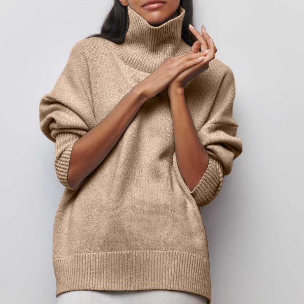 Turtleneck Trui Regular Fit Gebreid voor Dames | Winterwarm en Stijlvol | Zachte en Isolerende Stof