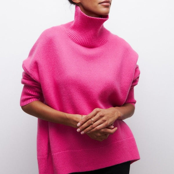 Turtleneck Trui Regular Fit Gebreid voor Dames | Winterwarm en Stijlvol | Zachte en Isolerende Stof