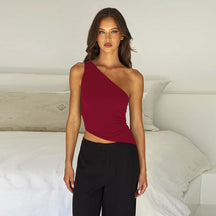 Isabella - Stijlvolle One-Shoulder Top met Open Rug