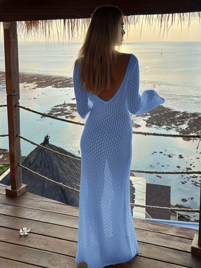 Jenna - Sexy Gehaakte Strandjurk voor de Zomer met Rugloze Stijl