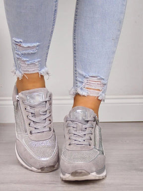 UrbanChic - Stijlvolle Dames Sneakers met Ritsdetail