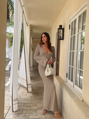 Jenna - Sexy Gehaakte Strandjurk voor de Zomer met Rugloze Stijl