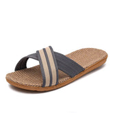 Ella - Comfortabele Handgeweven Slippers met Kruisbanden