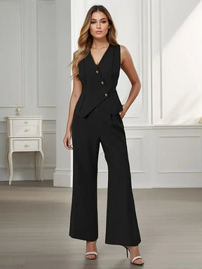 Elisa - Elegante Mouwloze Jumpsuit met Getailleerde Snit