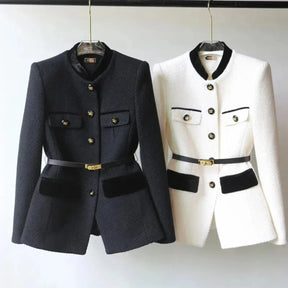Sophia - Luxe Klassieke Blazer Met Tailleband