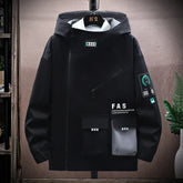 Heren Weerbestendig Capuchon Jas | Relaxte Pasvorm Rits Urban Stijl