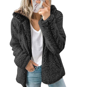 Dames Zachte en Pluizige Jas met Capuchon | Warme en Comfortabele Winterjas