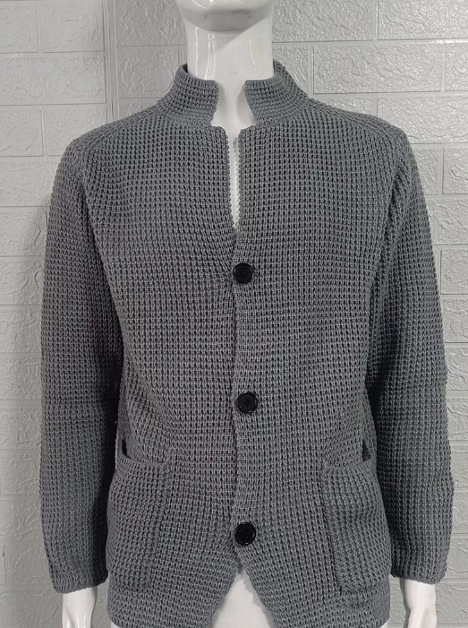 André - Heren Staande Kraag Elegante Cardigan