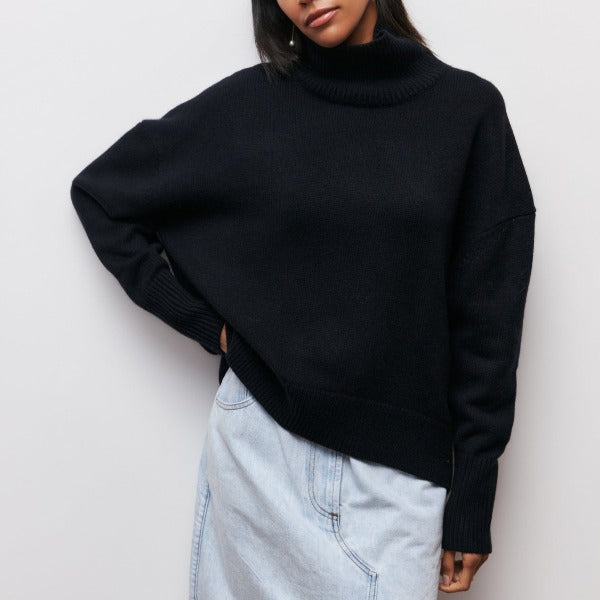 Turtleneck Trui Regular Fit Gebreid voor Dames | Winterwarm en Stijlvol | Zachte en Isolerende Stof