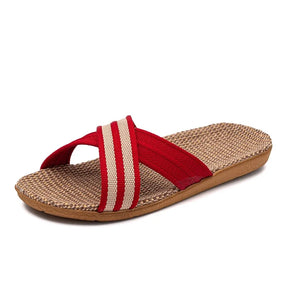 Ella - Comfortabele Handgeweven Slippers met Kruisbanden