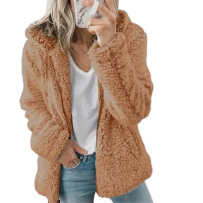 Dames Zachte en Pluizige Jas met Capuchon | Warme en Comfortabele Winterjas