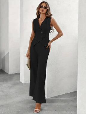 Elisa - Elegante Mouwloze Jumpsuit met Getailleerde Snit