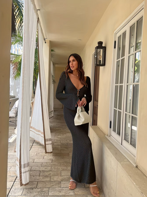Jenna - Sexy Gehaakte Strandjurk voor de Zomer met Rugloze Stijl