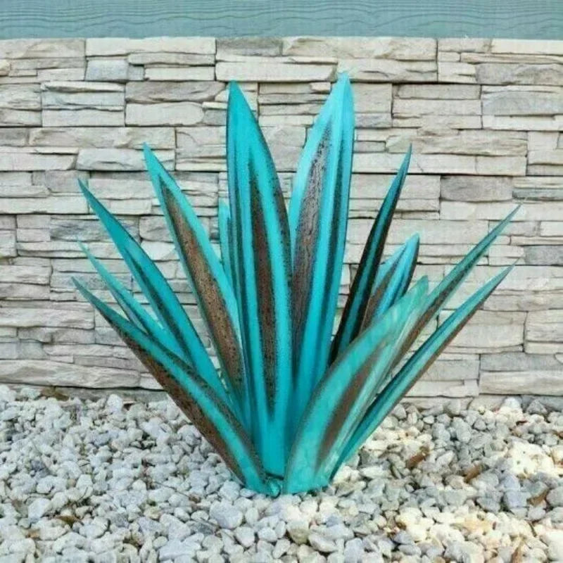 OutdoorGarden - Handgemaakte, beschilderde metalen agave planten