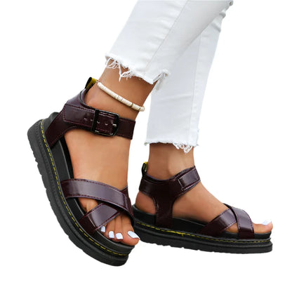 ComfortWalk - Dames Platform Sandalen met Verstelbare Band