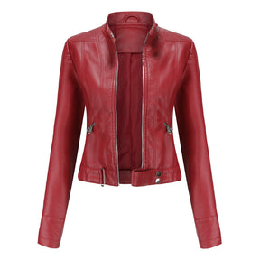 Dames Slim Fit Biker Jas | Met Zakken