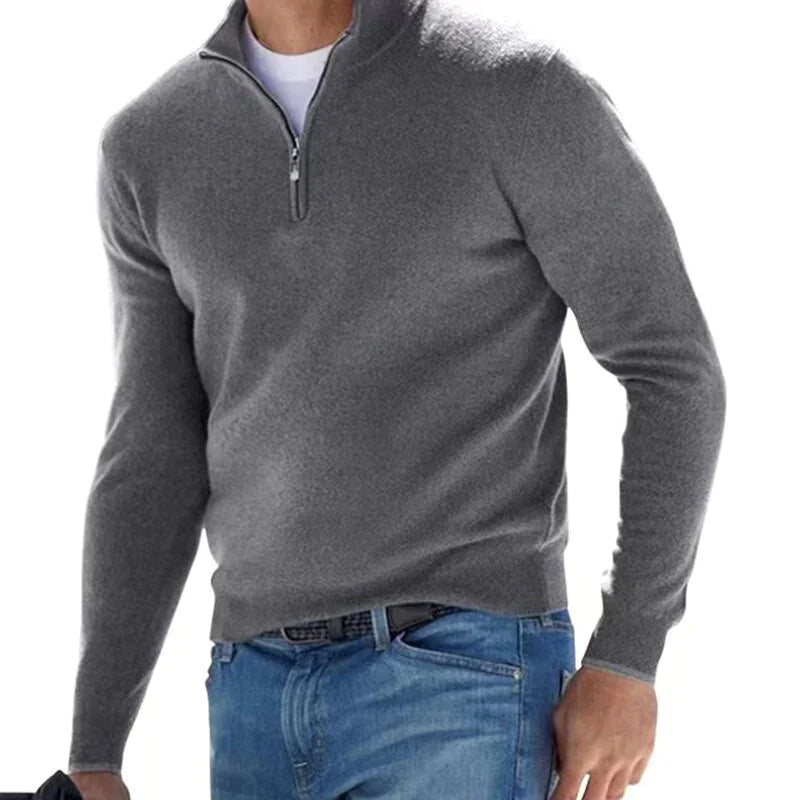 Heren Trui met Halve Rits Nacht | Warm & Comfort