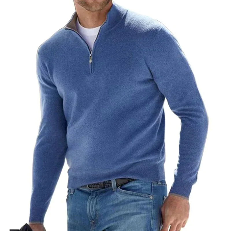 Heren Trui met Halve Rits Nacht | Warm & Comfort