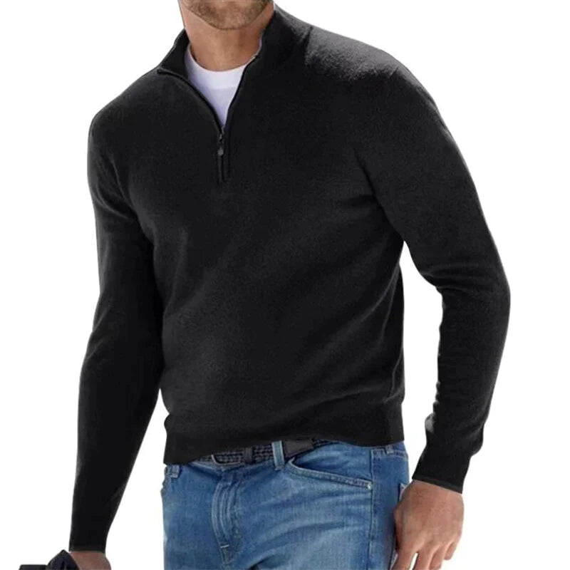 Heren Trui met Halve Rits Nacht | Warm & Comfort