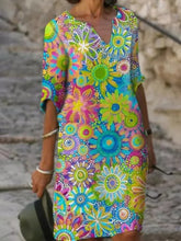 Isabelle - Boho Casual Tuniek Jurk met Speels Bloemenpatroon
