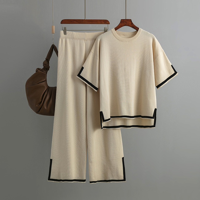 Dames Minimalistisch Tweedelig Set | Ontspannen Comfort