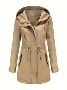 Dames Lange Winterparka met Capuchon | Lichtgewicht Lange Jas met Rits