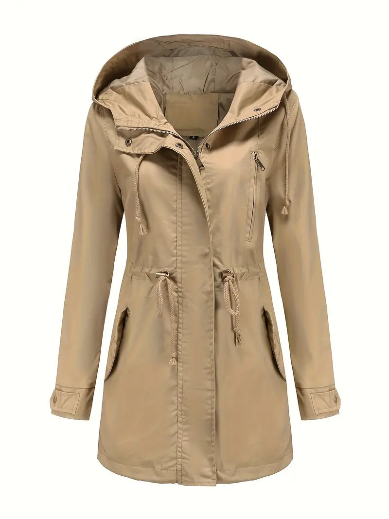 Dames Lange Winterparka met Capuchon | Lichtgewicht Lange Jas met Rits